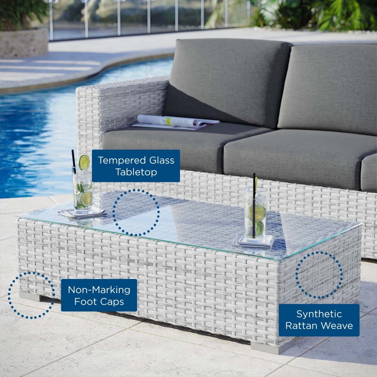 Convene Outdoor Patio Coffee Table - BUILDMYPLACE
