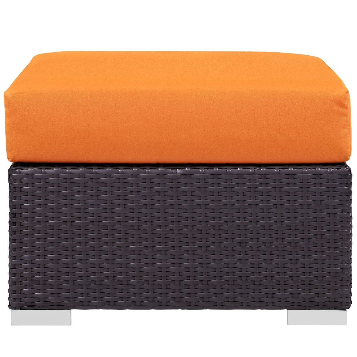 Convene Outdoor Patio Fabric Square Ottoman - BUILDMYPLACE