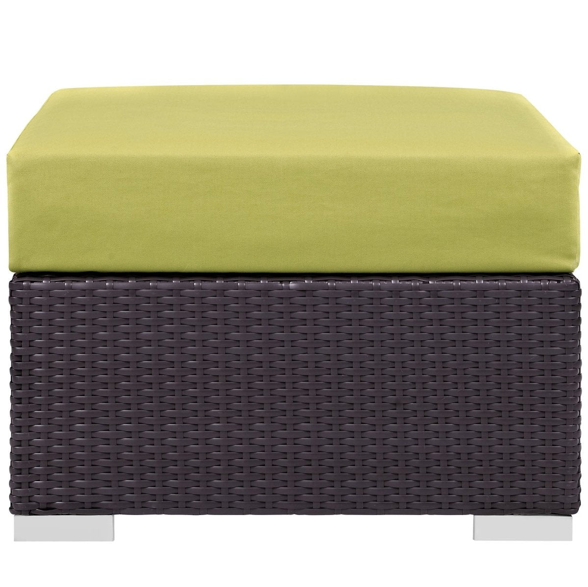 Convene Outdoor Patio Fabric Square Ottoman - BUILDMYPLACE