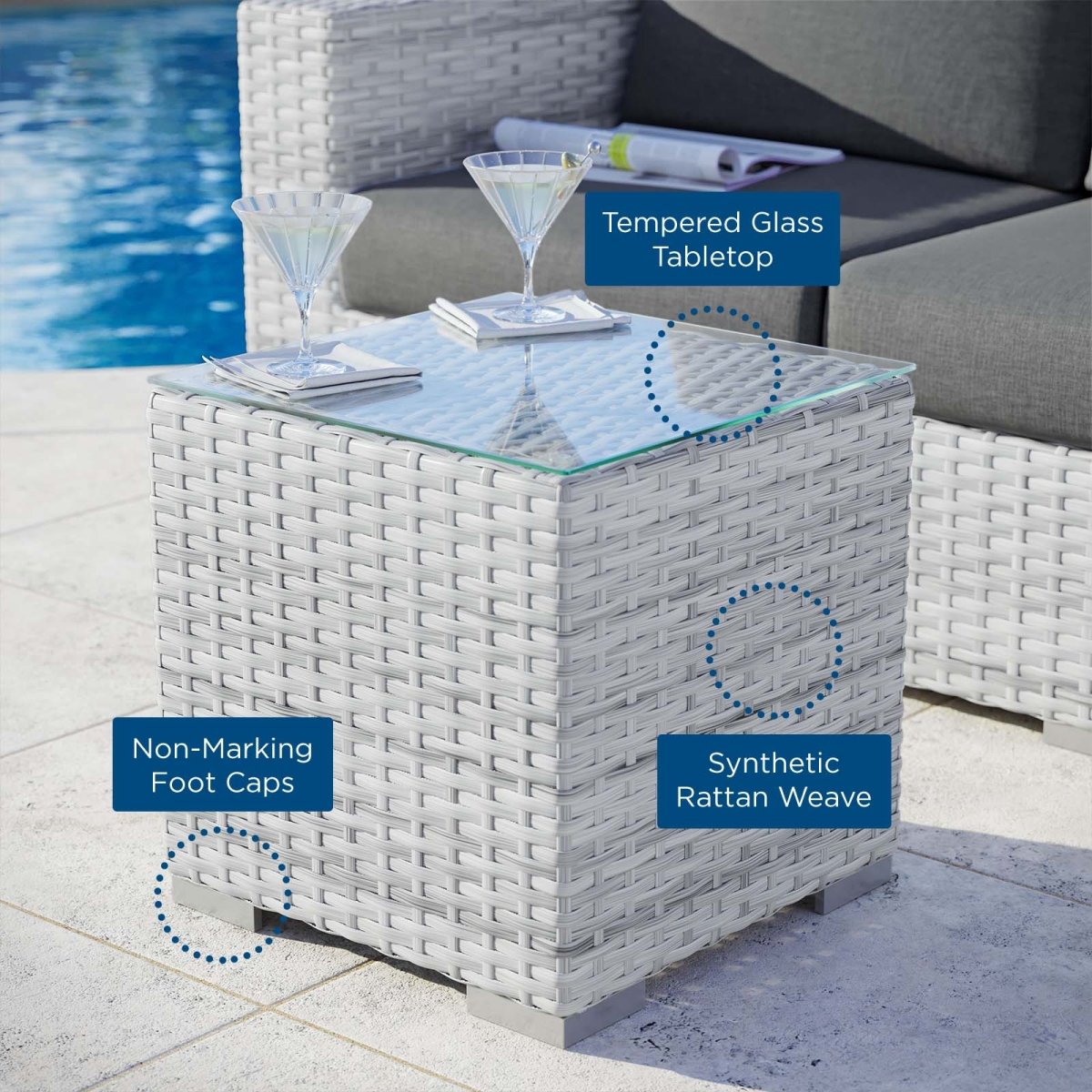 Convene Outdoor Patio Side Table - BUILDMYPLACE