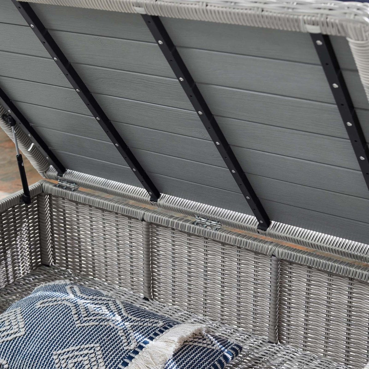 Conway 45" Outdoor Patio Wicker Rattan Coffee Table - BUILDMYPLACE