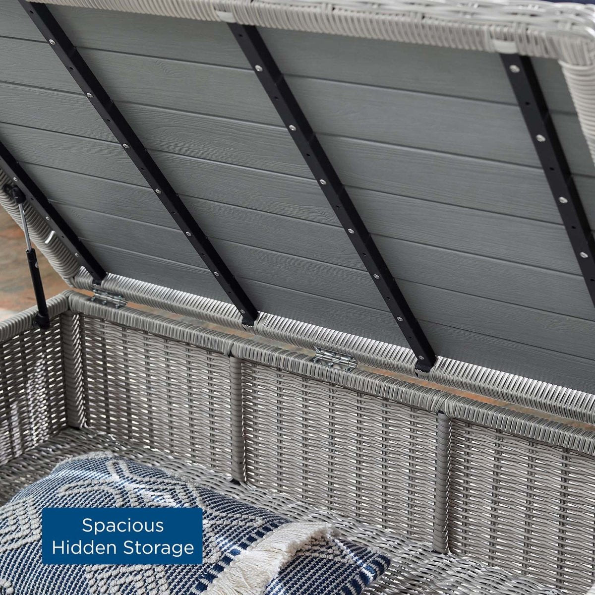 Conway 45" Outdoor Patio Wicker Rattan Coffee Table - BUILDMYPLACE