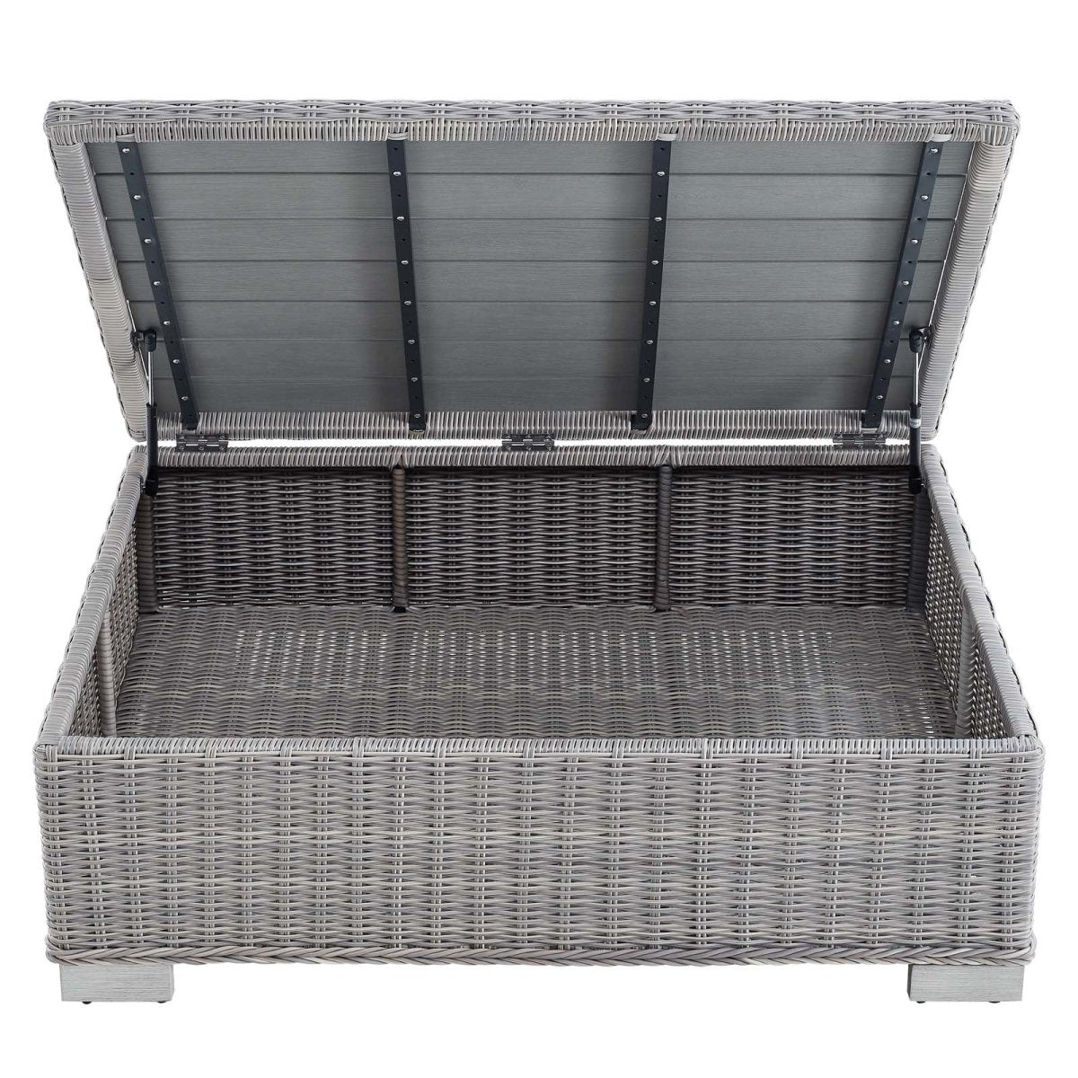 Conway 45" Outdoor Patio Wicker Rattan Coffee Table - BUILDMYPLACE