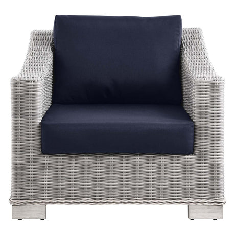 Conway Outdoor Patio Wicker Rattan Armchair - BUILDMYPLACE