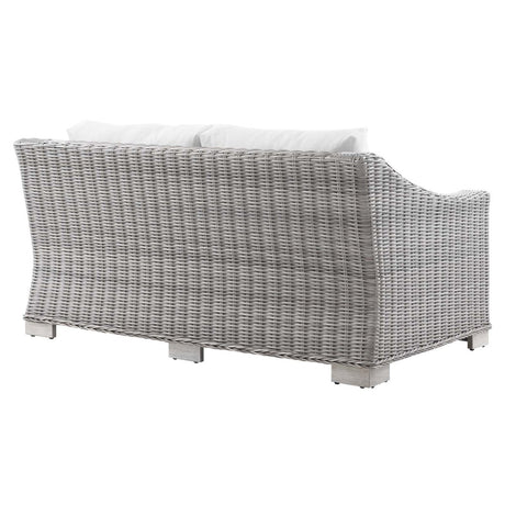 Conway Outdoor Patio Wicker Rattan Loveseat - BUILDMYPLACE