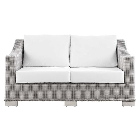 Conway Outdoor Patio Wicker Rattan Loveseat - BUILDMYPLACE