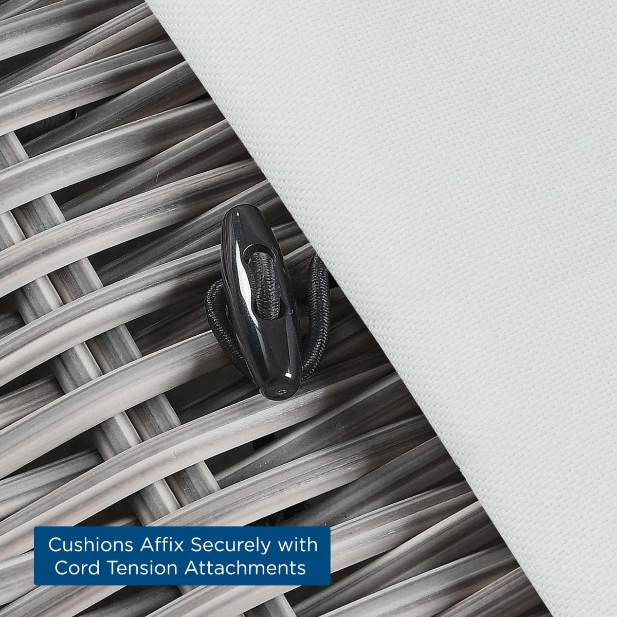 Conway Outdoor Patio Wicker Rattan Ottoman - BUILDMYPLACE