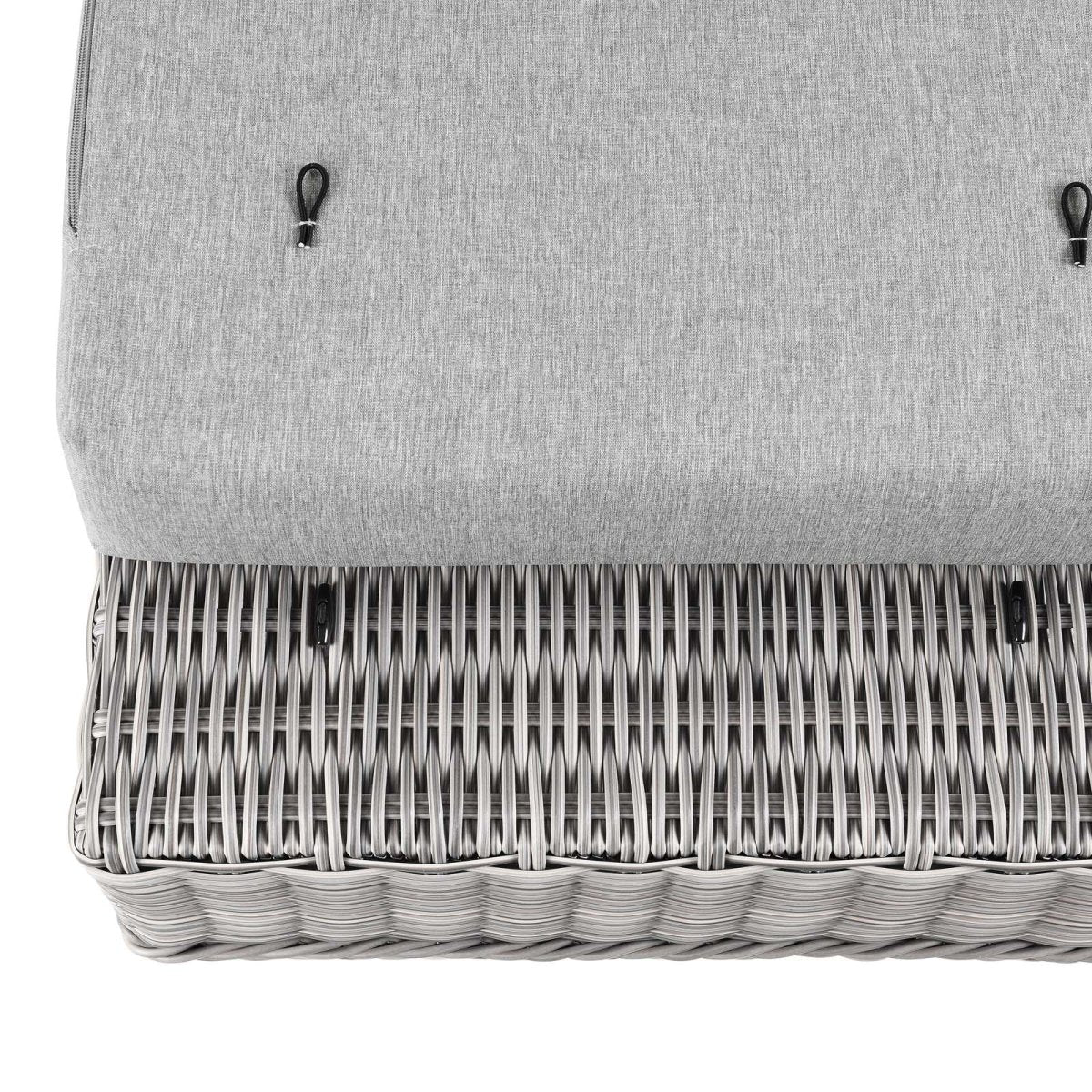 Conway Outdoor Patio Wicker Rattan Ottoman - BUILDMYPLACE