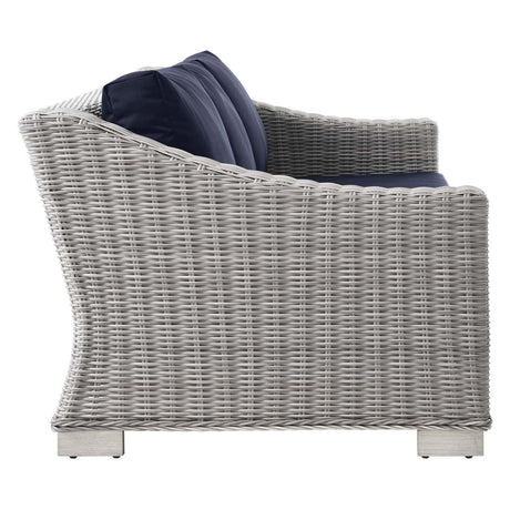 Conway Outdoor Patio Wicker Rattan Sofa - BUILDMYPLACE