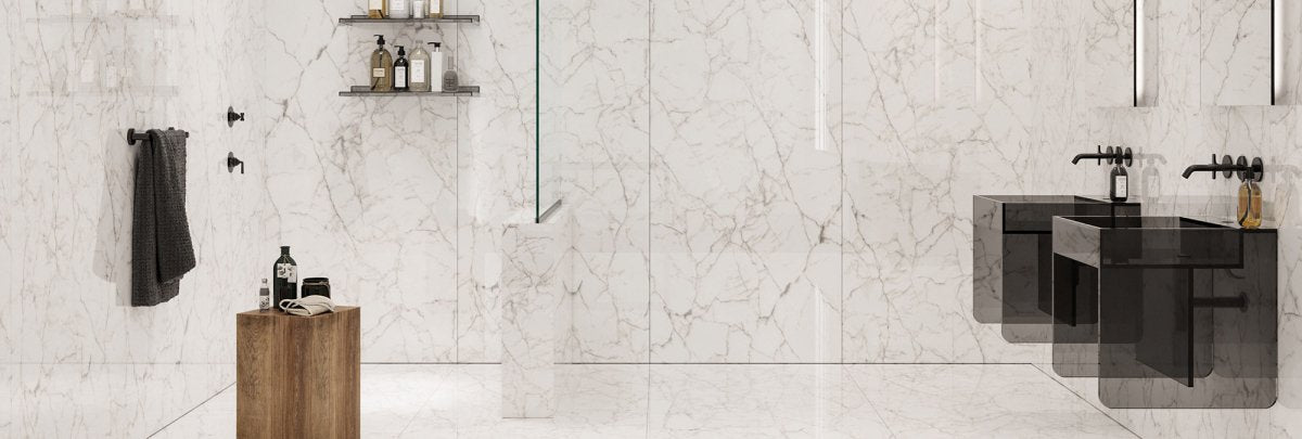 Core White Polished - Porcelain Wall & Floor Tile - BUILDMYPLACE