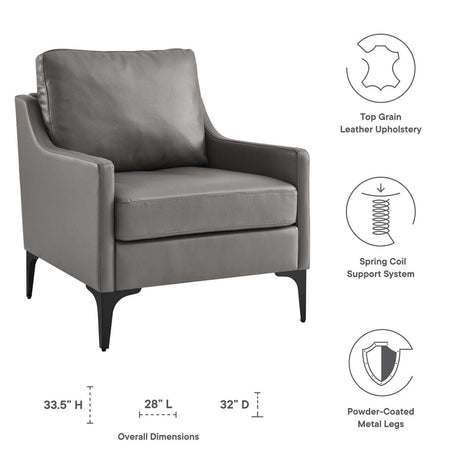 Corland Leather Armchair - BUILDMYPLACE
