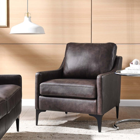 Corland Leather Armchair - BUILDMYPLACE