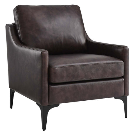 Corland Leather Armchair - BUILDMYPLACE