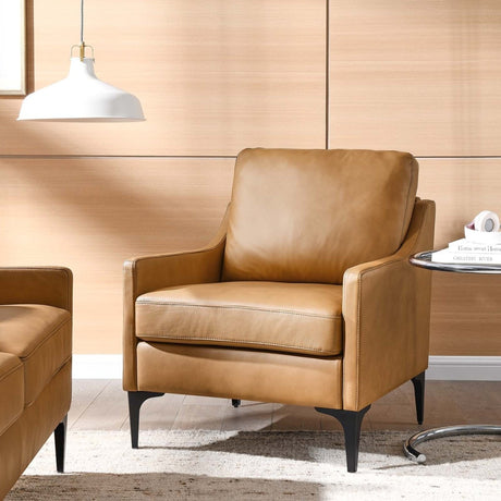 Corland Leather Armchair - BUILDMYPLACE