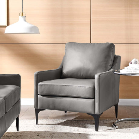 Corland Leather Armchair - BUILDMYPLACE