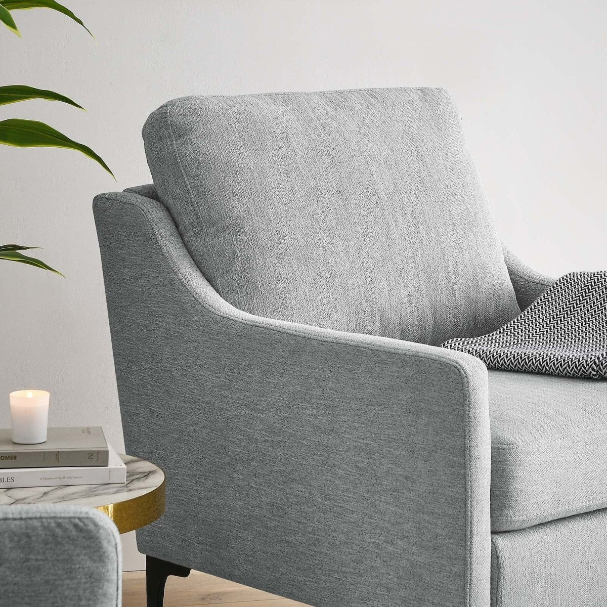 Corland Upholstered Fabric Armchair - BUILDMYPLACE