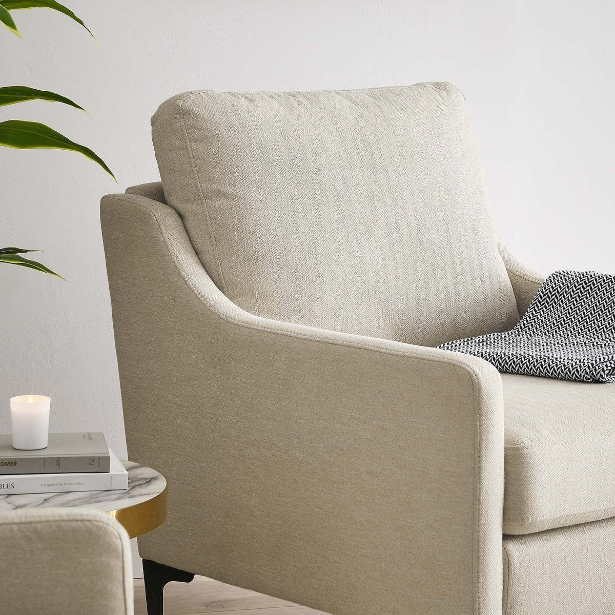 Corland Upholstered Fabric Armchair - BUILDMYPLACE