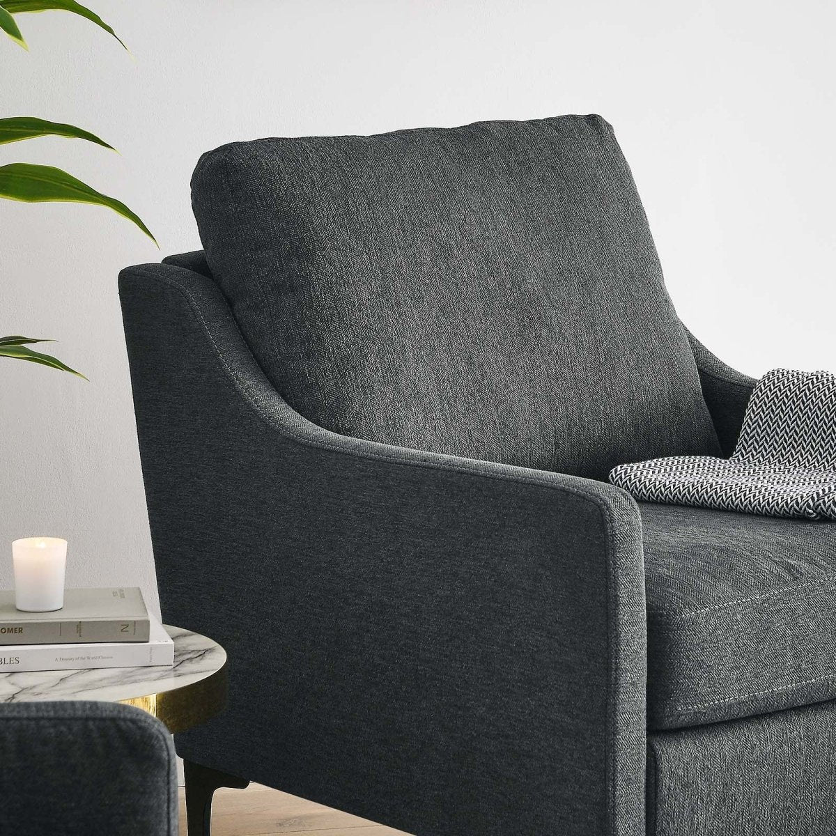 Corland Upholstered Fabric Armchair - BUILDMYPLACE