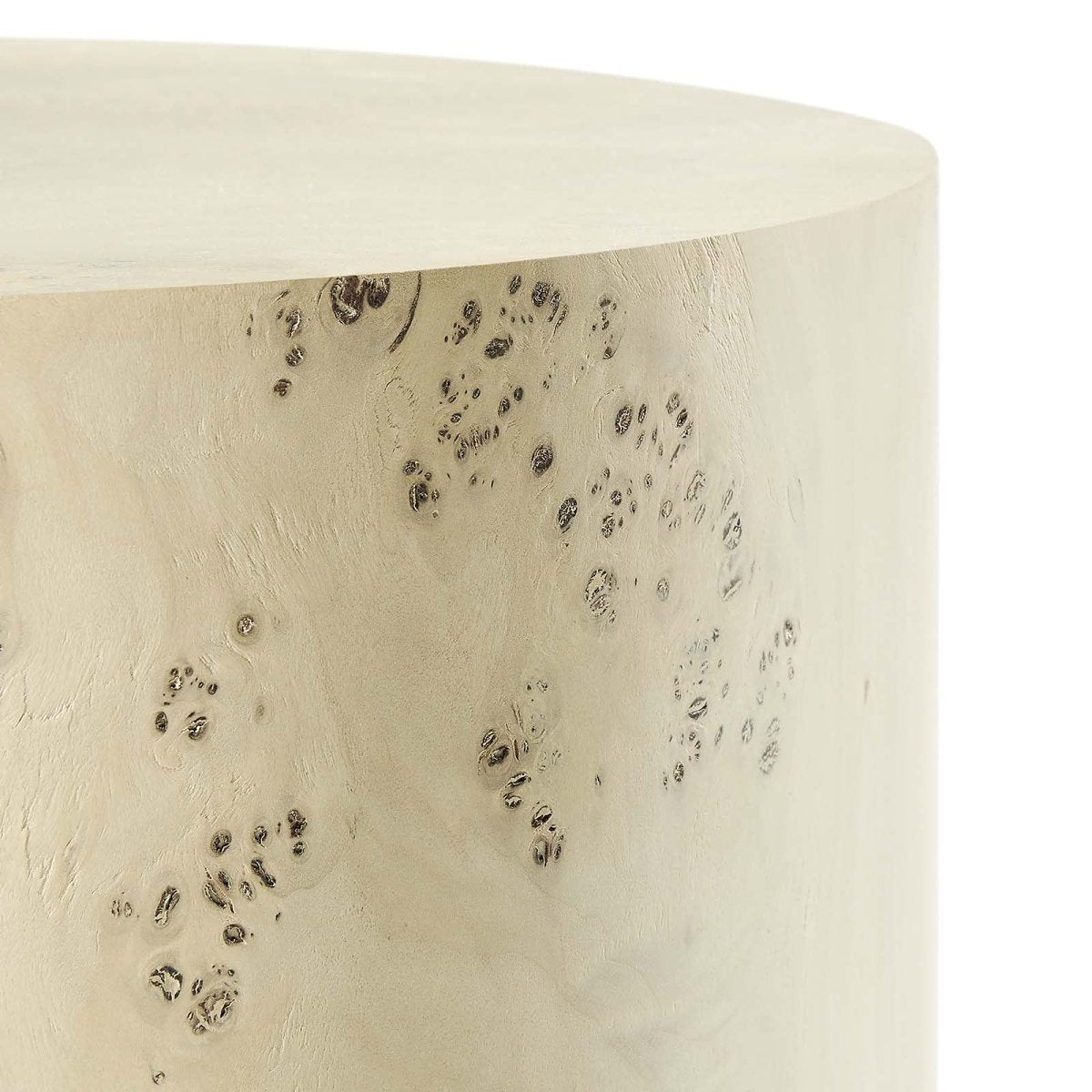 Cosmos 16" Round Burl Wood Side Table - BUILDMYPLACE