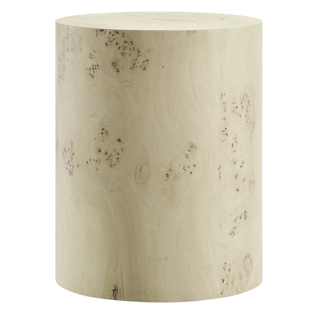 Cosmos 16" Round Burl Wood Side Table - BUILDMYPLACE