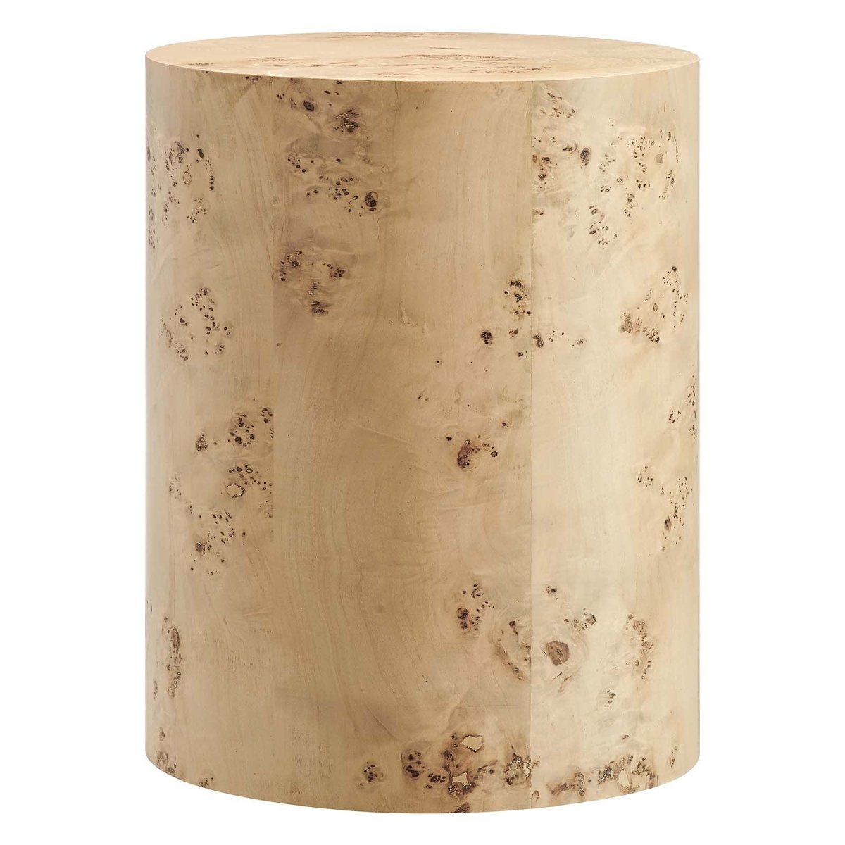 Cosmos 16" Round Burl Wood Side Table - BUILDMYPLACE