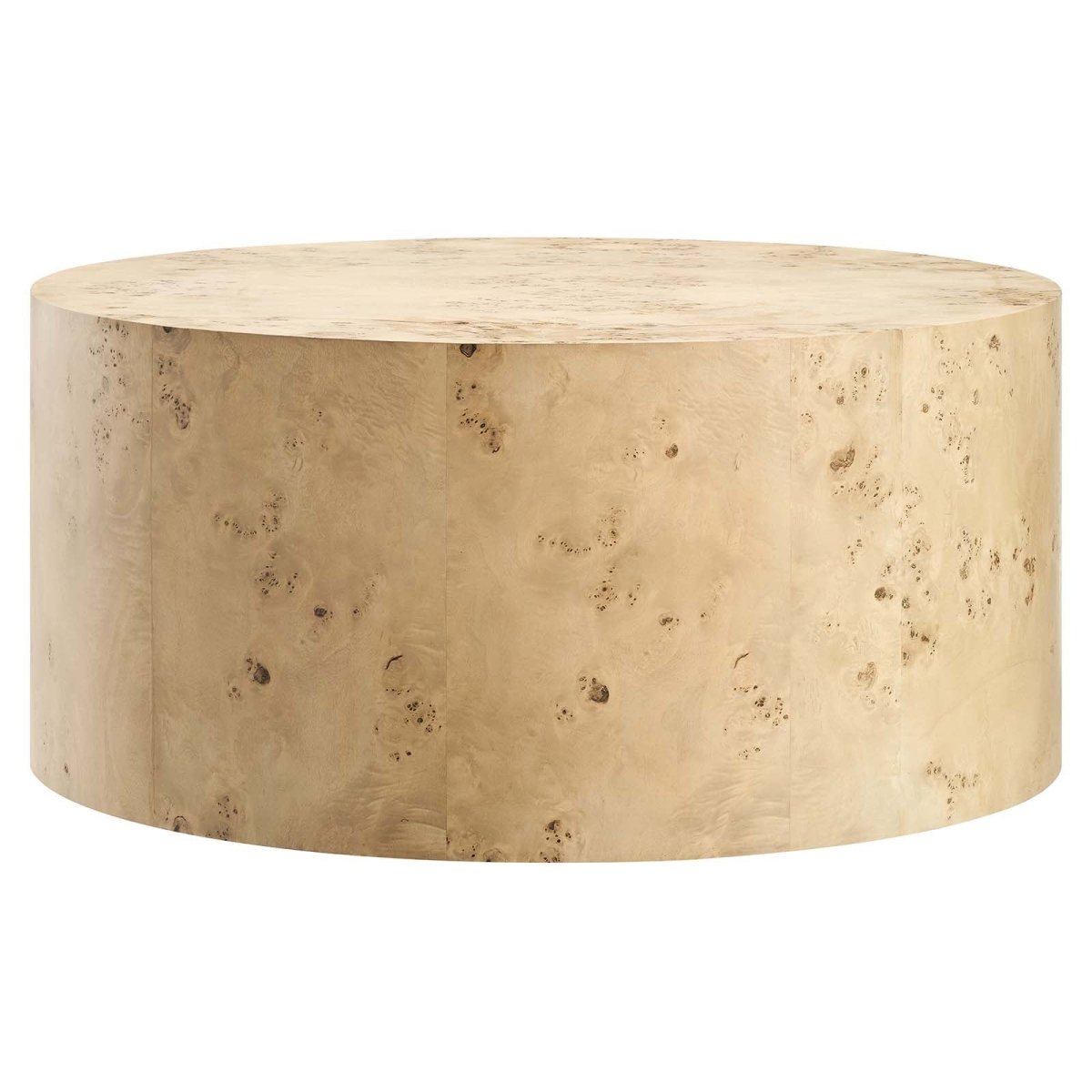 Cosmos 35" Round Burl Wood Coffee Table - BUILDMYPLACE