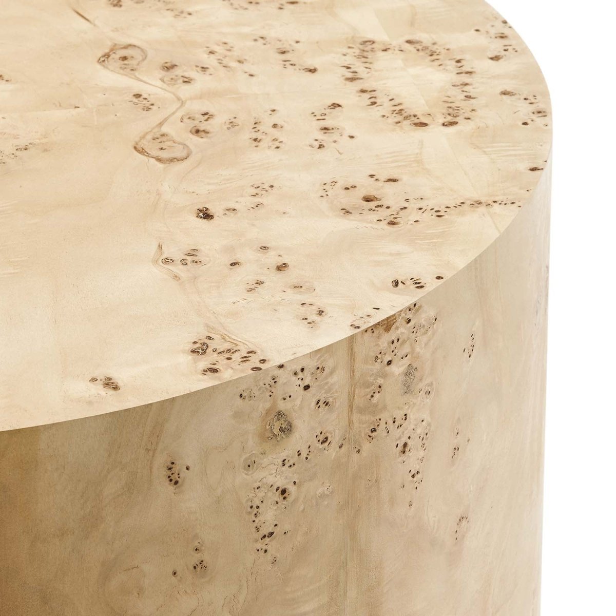 Cosmos 35" Round Burl Wood Coffee Table - BUILDMYPLACE