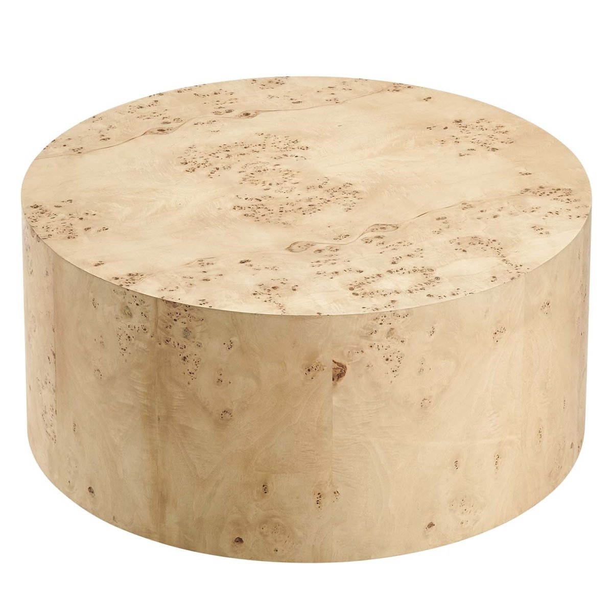Cosmos 35" Round Burl Wood Coffee Table - BUILDMYPLACE