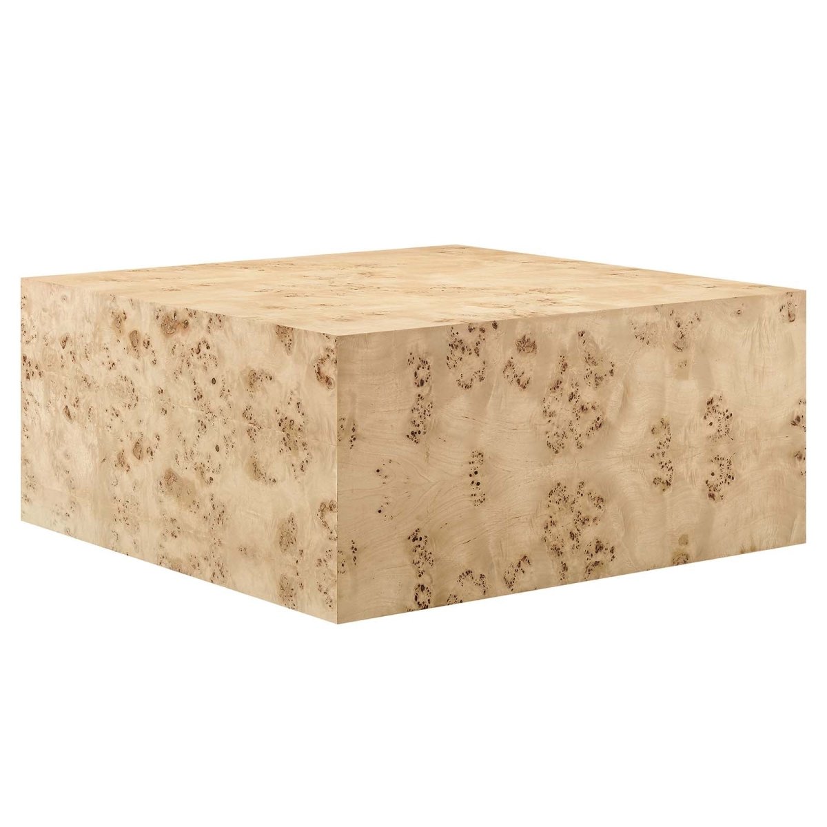 Cosmos 36" Square Burl Wood Coffee Table - BUILDMYPLACE