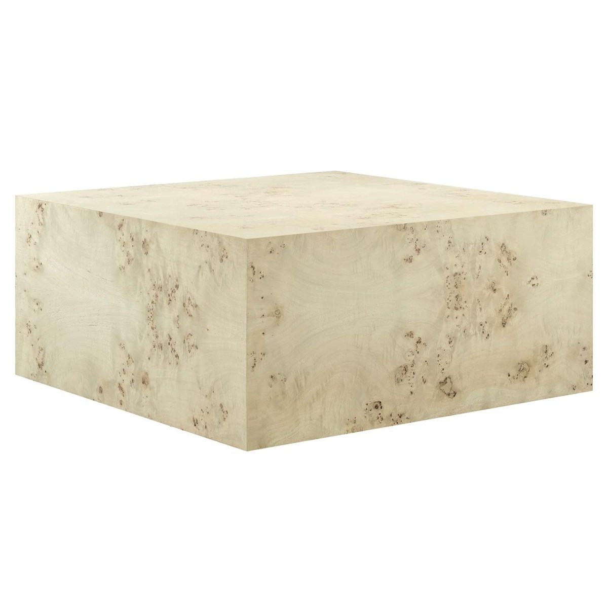 Cosmos 36" Square Burl Wood Coffee Table - BUILDMYPLACE