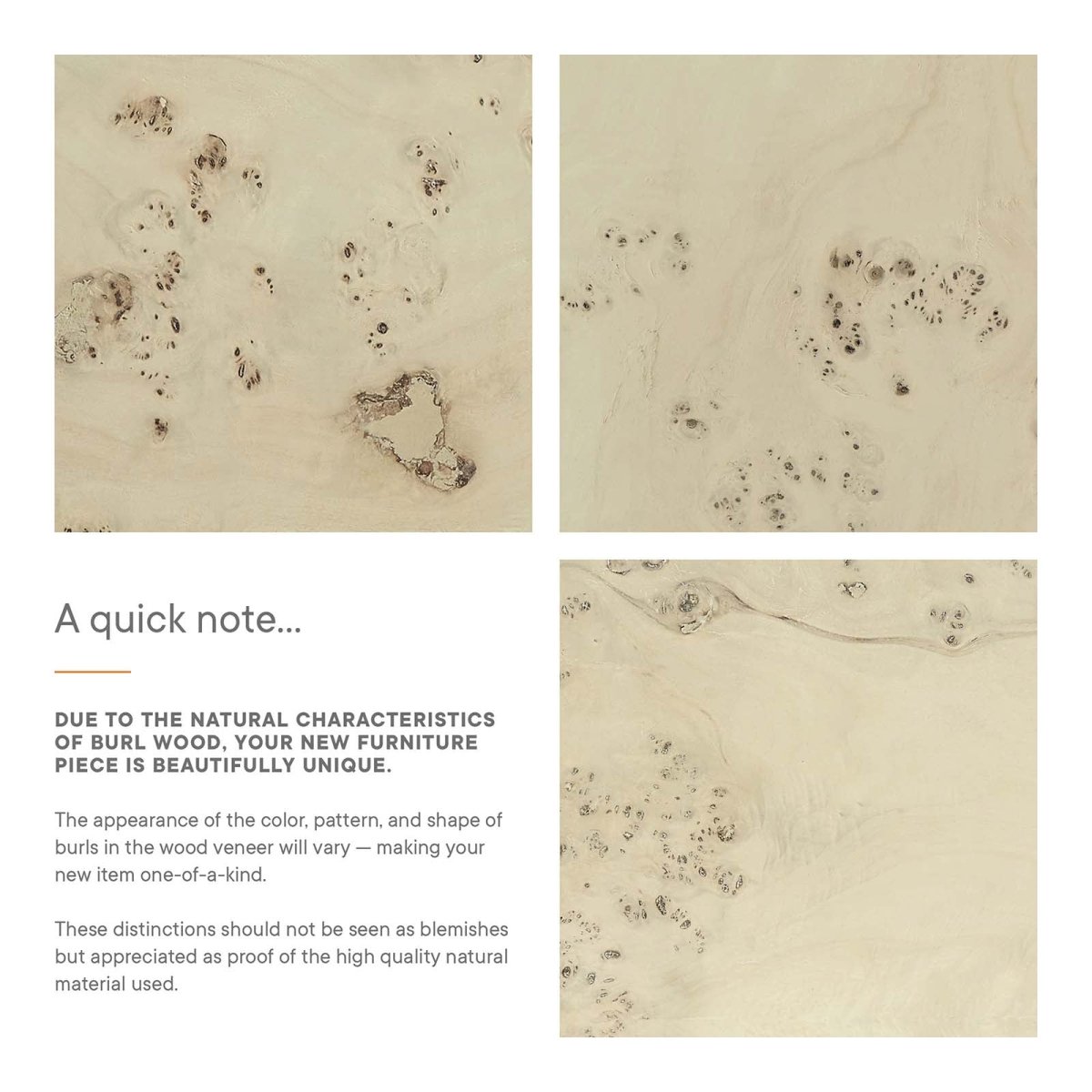 Cosmos 36" Square Burl Wood Coffee Table - BUILDMYPLACE