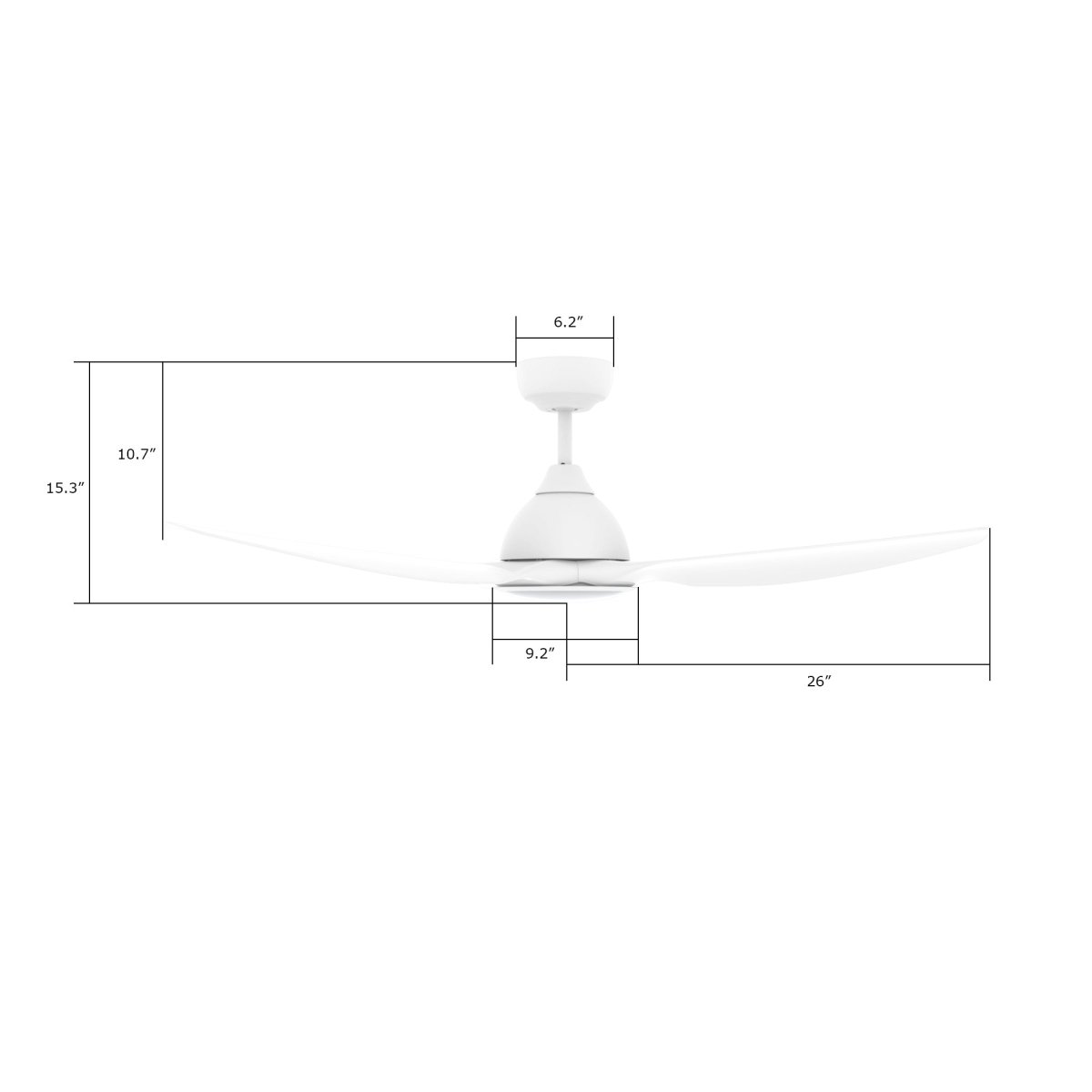 CRANSTON 52 inch 3 - Blade Smart Ceiling Fan with LED Light & Remote - LEDMyPlace