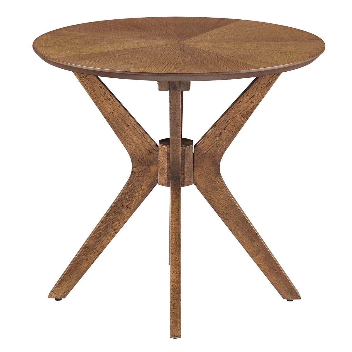 Crossroads 24" Round Wood Side Table - BUILDMYPLACE