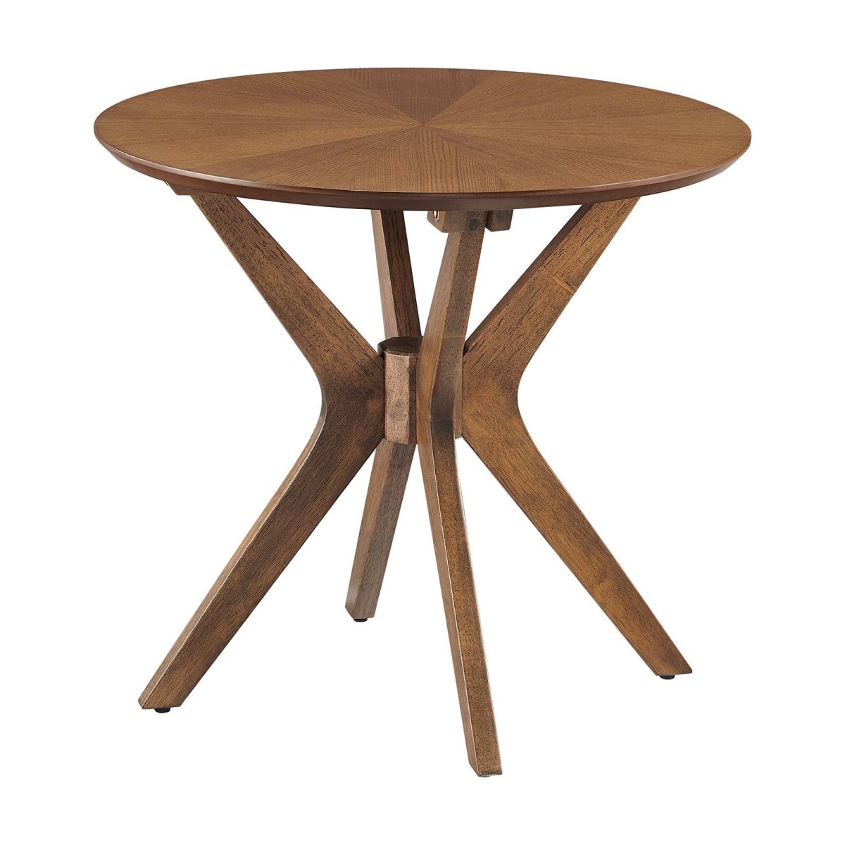 Crossroads 24" Round Wood Side Table - BUILDMYPLACE