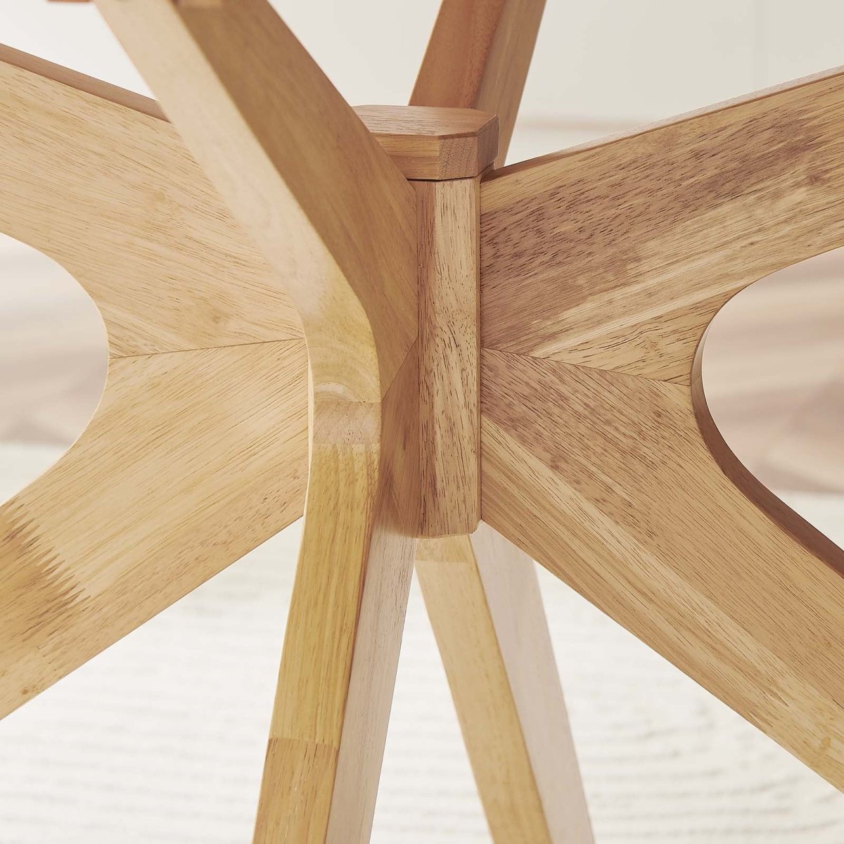 Crossroads 63" Oval Wood Dining Table - BUILDMYPLACE