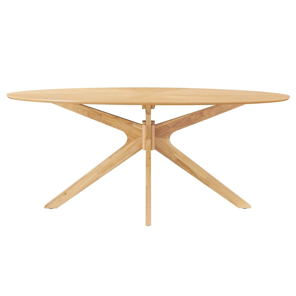 Crossroads 71" Oval Wood Dining Table - BUILDMYPLACE