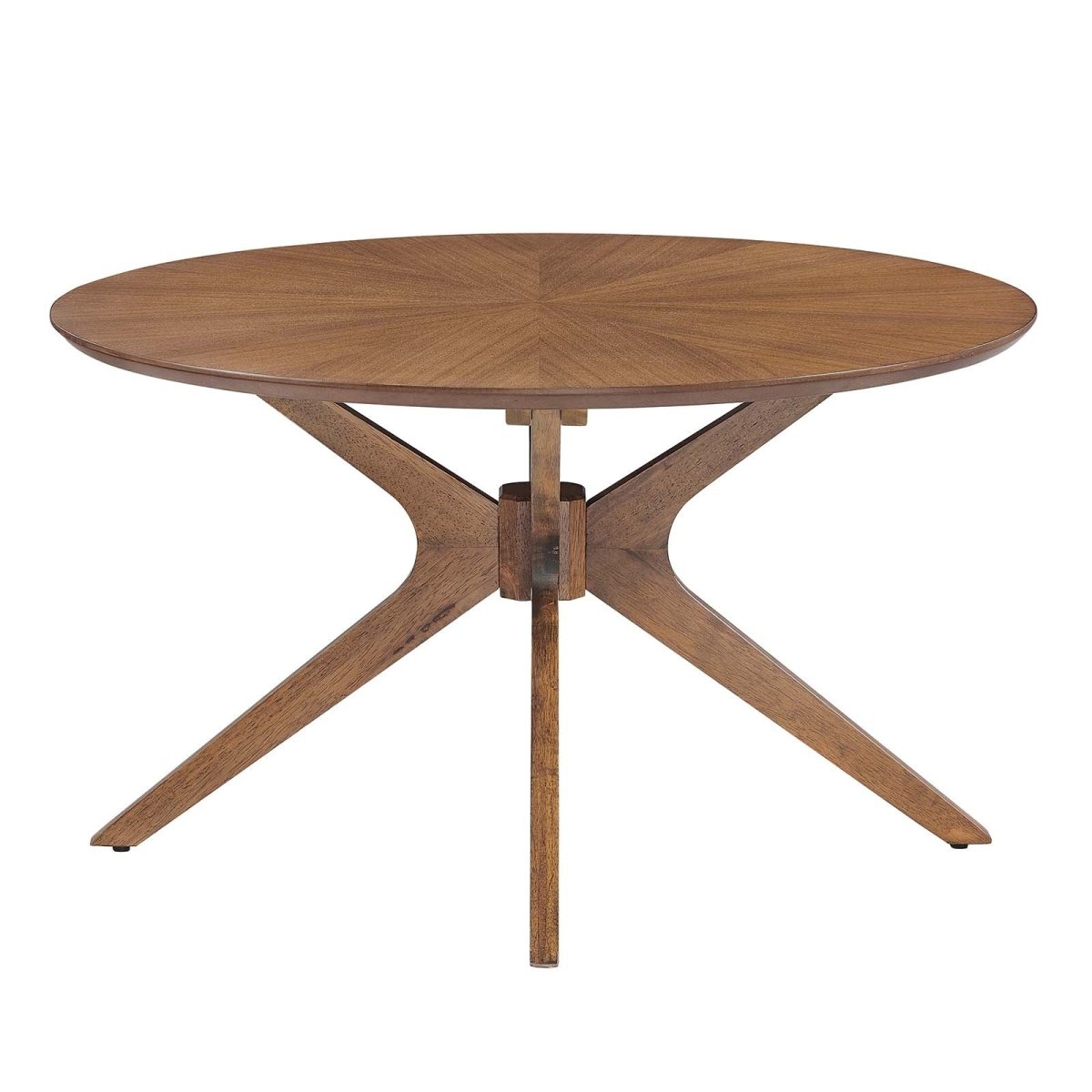 Crossroads Round Wood Coffee Table - BUILDMYPLACE