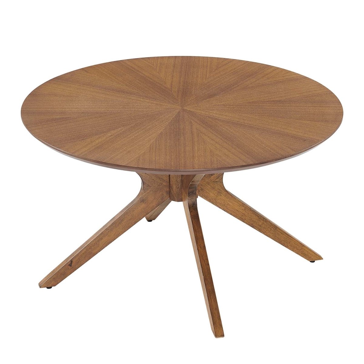 Crossroads Round Wood Coffee Table - BUILDMYPLACE