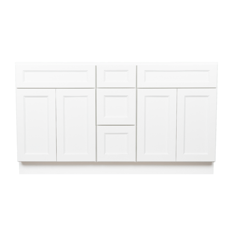 Cunningham white Freestanding Bathroom Vanity Without Sink and Top - BUILDMYPLACE