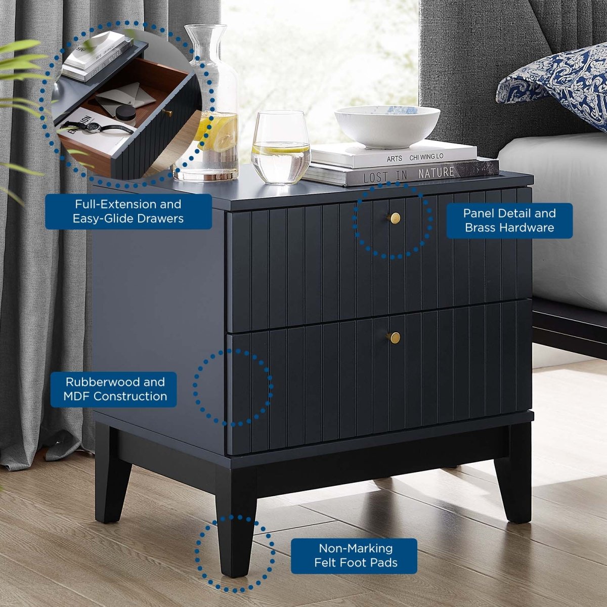 Dakota Nightstand - BUILDMYPLACE