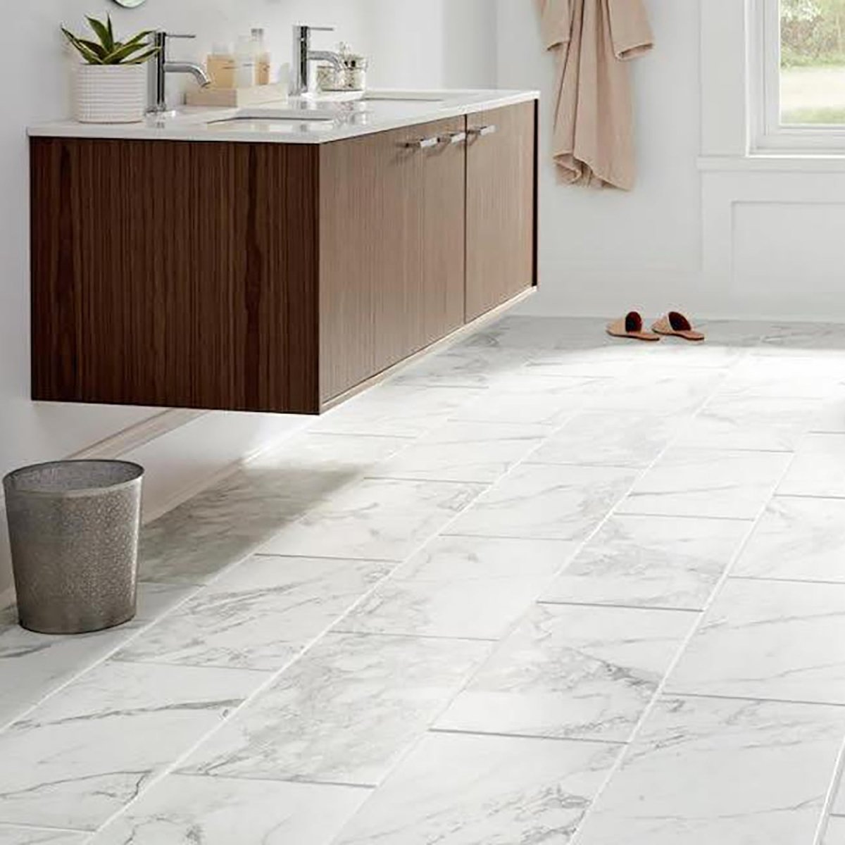 Daltile Milton Calacatta 12" x 24" Builders Grade Porcelain Tile - BUILDMYPLACE