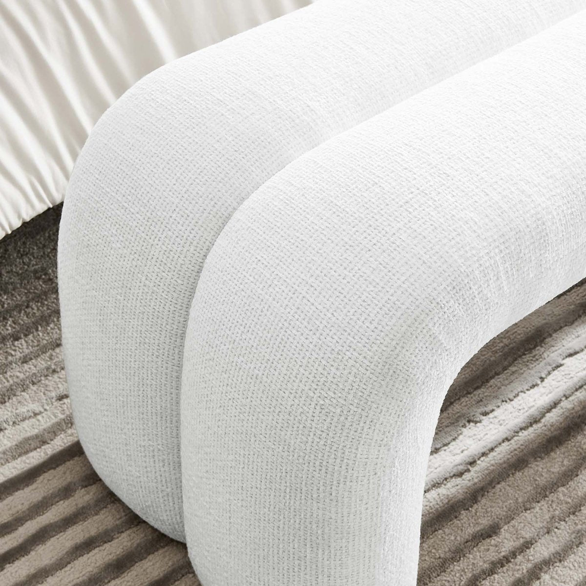 Dax 50.5" Chenille Upholstered Accent Bench - BUILDMYPLACE