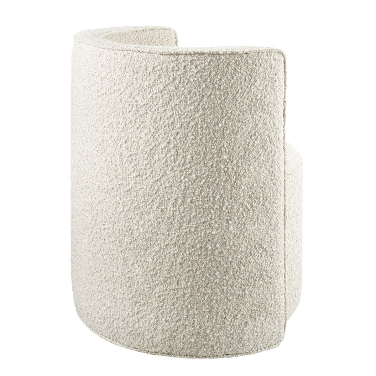 Della Boucle Fabric Swivel Chair - BUILDMYPLACE