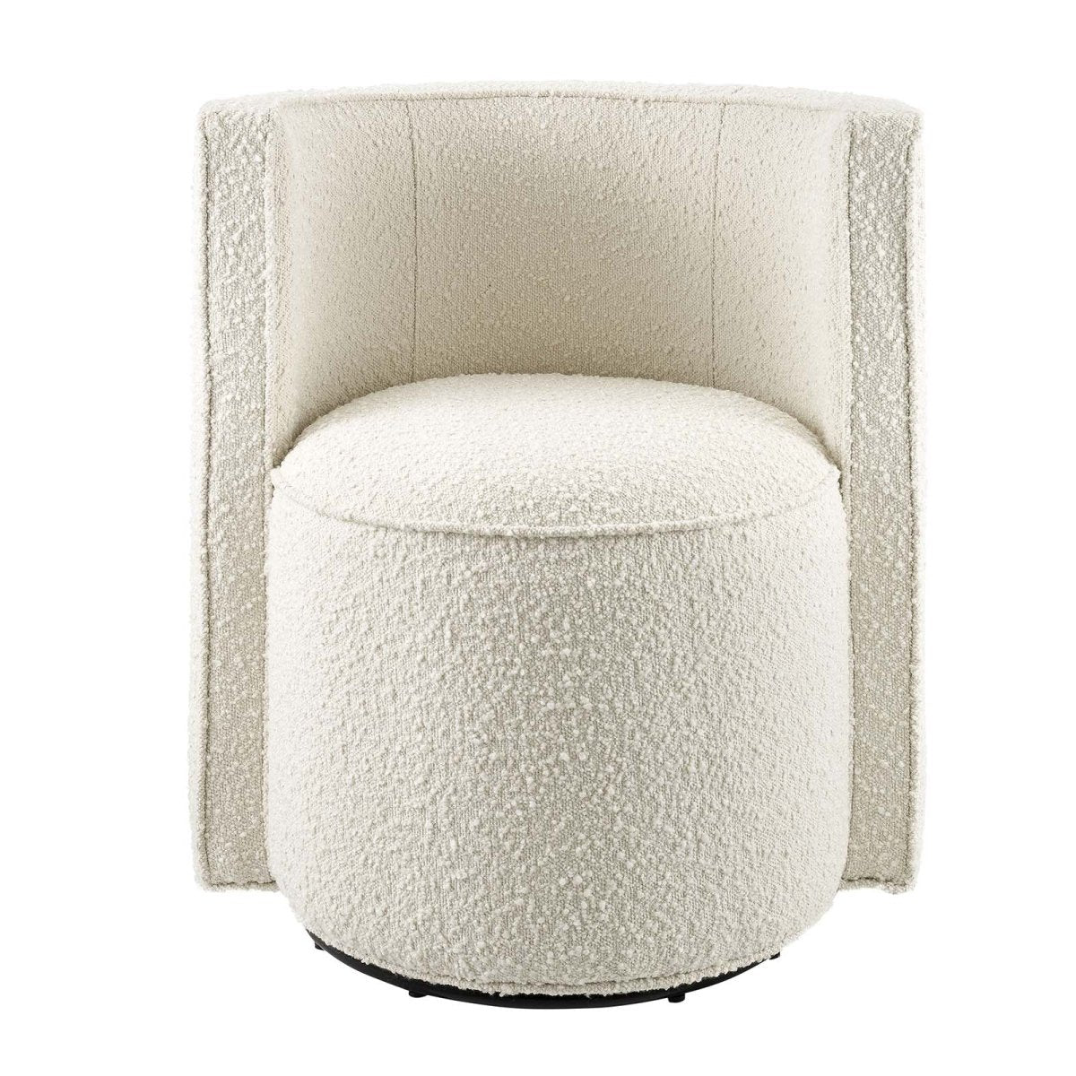 Della Boucle Fabric Swivel Chair - BUILDMYPLACE
