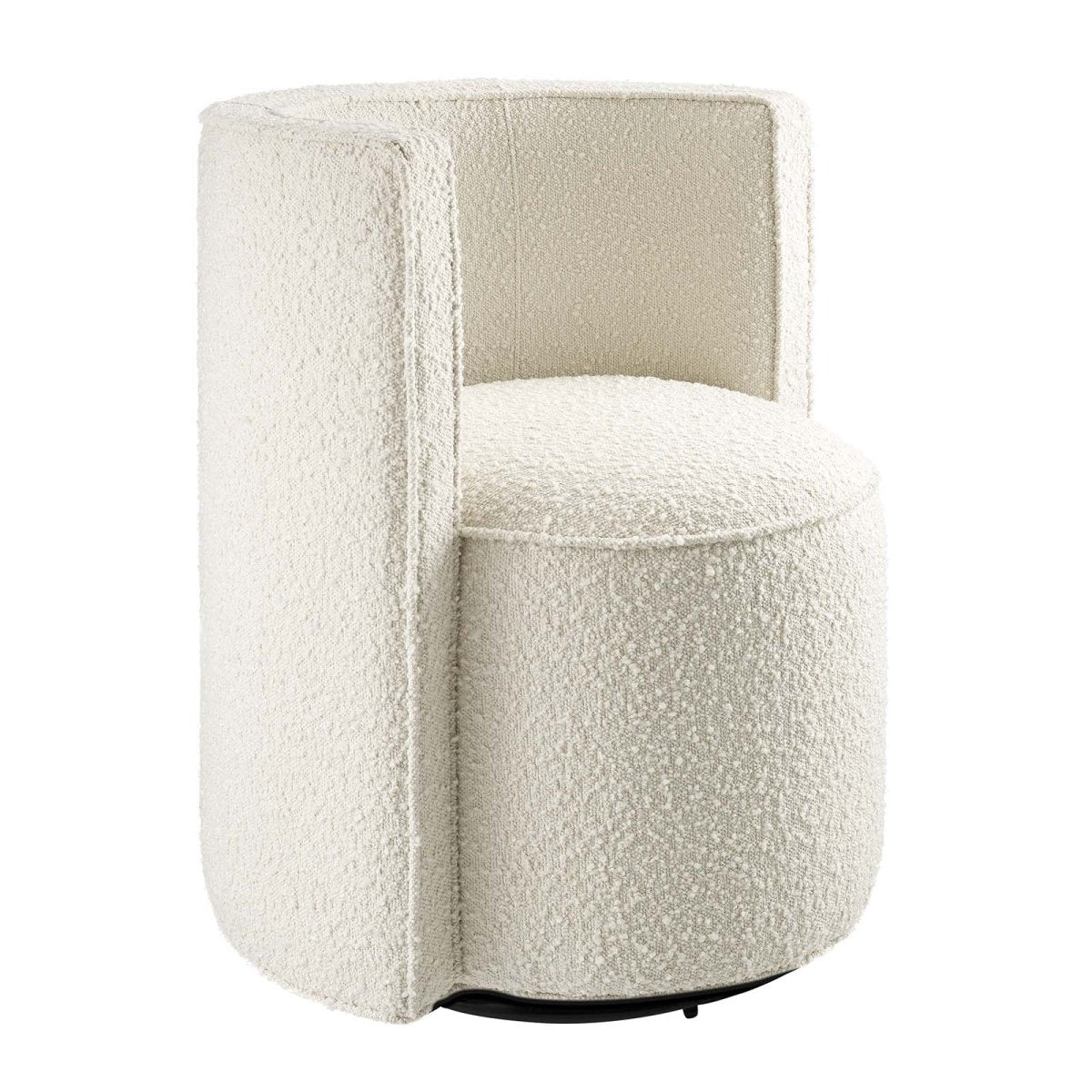Della Boucle Fabric Swivel Chair - BUILDMYPLACE