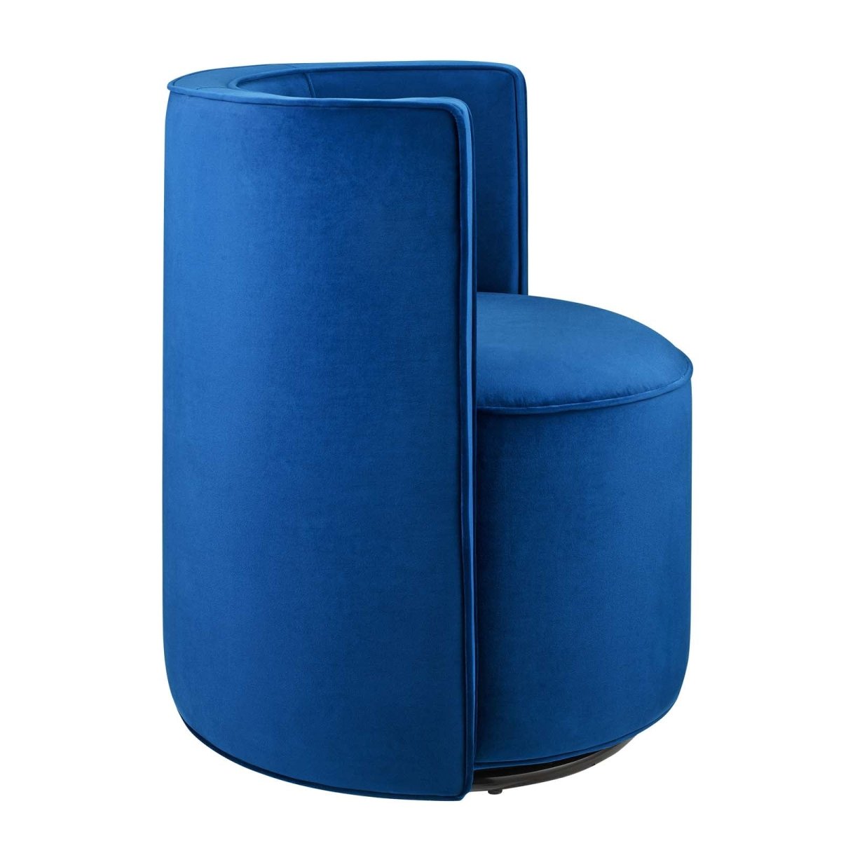 Della Performance Velvet Fabric Swivel Chair - BUILDMYPLACE