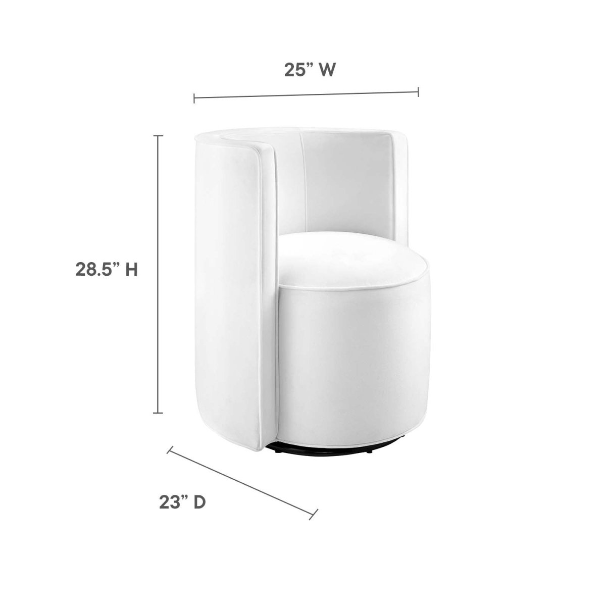 Della Performance Velvet Fabric Swivel Chair - BUILDMYPLACE