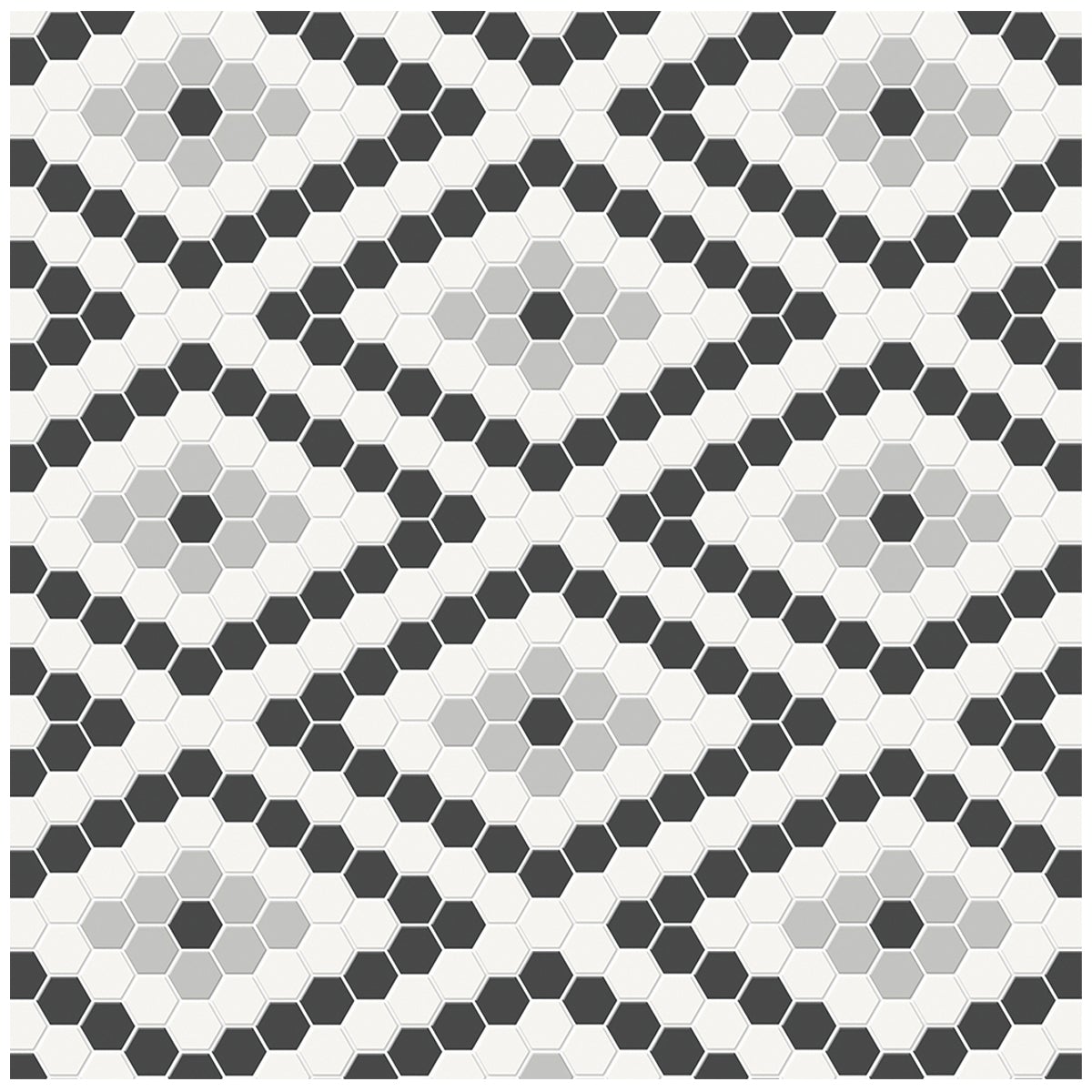 Diamond Soho Midnight Blend Matte Glazed Porcelain Mosaic - BUILDMYPLACE