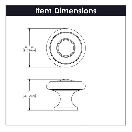 Door Knob 1 - 1/4 Inch Diameter - Cottage Collection - BUILDMYPLACE