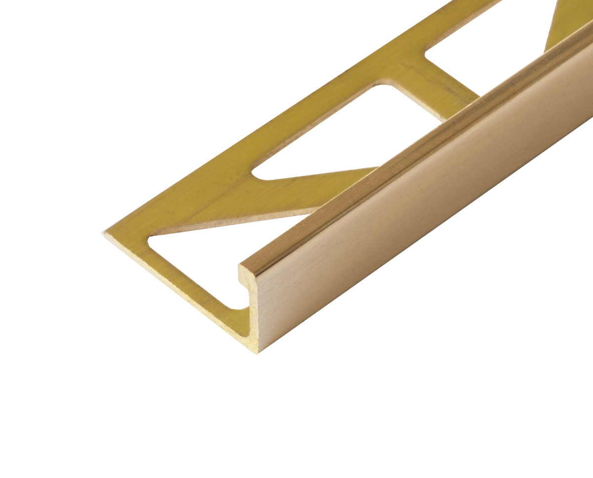 Durosol Brass Profile 5/16 in. L - Shaped Edge Trim Brass High - Gloss Polished Metal Tile Trim - BUILDMYPLACE